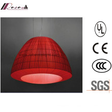 Luminaire pendentif en tissu rouge Lantern-Design pour hôtel